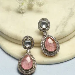 Biba Golden Pink Earrings for Women-picture-12