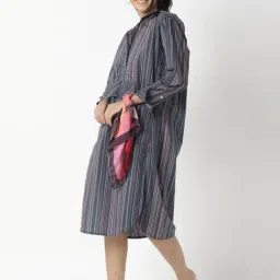 RAREISM Multi Cotton Striped Dress image 5