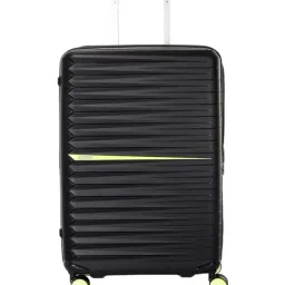 American Tourister Black Fastforward Textured Medium Hard Sided Checked Luggage-image-87