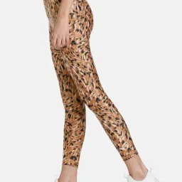 Puma Safari Glam Brown Animal Print Tights image 3