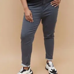 Nexus Grey Cotton Regular Fit Jeans-image-2
