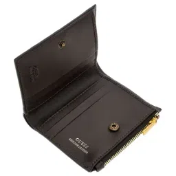 Guess Brown & Ochre Milano Logo Leather Bi-Fold Wallet image 3