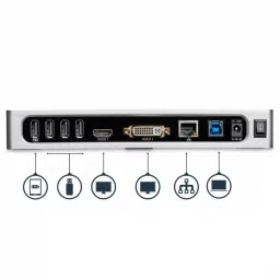 StarTech.com Dual Monitor USB 3.0 Docking Station with DVI HDMI - 6 x USB Ports USB C, DK30ADD image 2