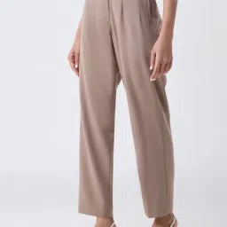 Wardrobe by Westside Brown High-Rise Trousers-image-7