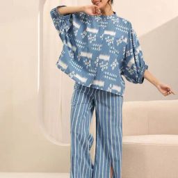 Libas Blue Printed Pyjamas Set-picture-20