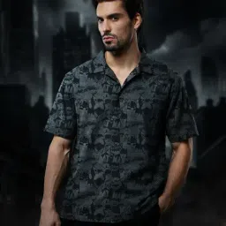 The Souled Store Black Regular Fit Printed Shirt-picture-35
