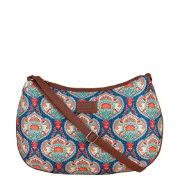 ZOUK Blue Printed Medium Sling Handbag image 1