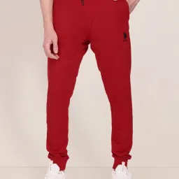 U.S. Polo Assn. Red Cotton Regular Fit Joggers image 1