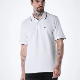 Jack & Jones Bright White Regular Fit Polo T-Shirt-picture-24