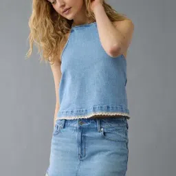 American Eagle Blue Regular Fit Top-picture-25