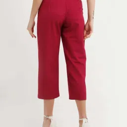 Zink London Maroon High Rise Trouser image 2