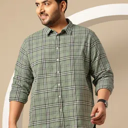 Sztori Men Plus Size Checked Casual Shirt image 2