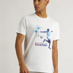 Reebok White Cotton Regular Fit Printed Sports T-Shirt-picture-24
