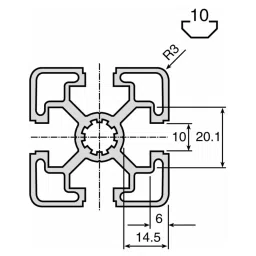 Bosch Rexroth Silver Aluminium Profile Strut, 45 x 45 mm, 10 mm Groove, 1000 mm Length, 3842992402/1000 image 4