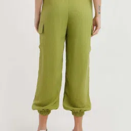 zink london zink Z Green High Rise Pants image 2