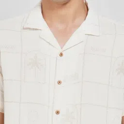 7 Alt By Pantaloons White Cotton Relaxed Fit Printed Shirt image 5