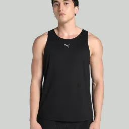 Puma Black Regular Fit Tank Tees-picture-31