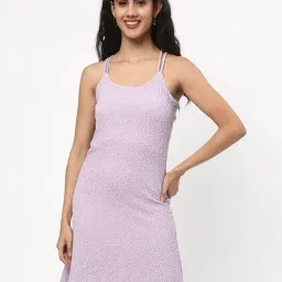 R&B Lavender Polyester A-Line Dress-picture-30