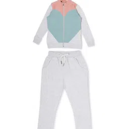 Sweet Dreams Kids Blue Color Block Pattern Track Suits image 1