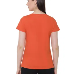 Soie  Orange Printed T-Shirt image 2