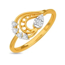 Kisna Diamond & Gold Jewellery Chantelle 14k (585) Diamond & Gold Ring For Women-picture-30