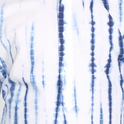 VASTRAMAY Kids Blue & White Cotton Over Dyed Kurta image 5