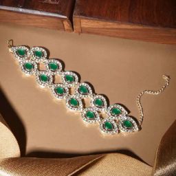 Teejh Viaara Gold & Green Bracelet-picture-37