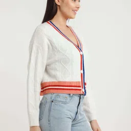 Zink London White Regular Fit Sweater image 3