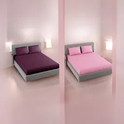 Homybees Pink Striped 220 TC Queen Bedsheet with 2 Pillow Covers-picture-31