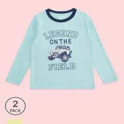 Pantaloons Baby Kids Blue & Yellow Cotton Printed Full Sleeves T-Shirt-image-72