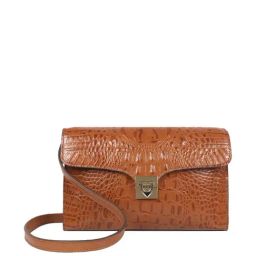 Hidesign Core Stampa 02 Baby Mel Ranch Tan Textured Medium Sling Handbag-picture-0