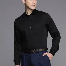 Louis Philippe Gods & Kings Black Cotton Regular Fit Shirt-picture-14