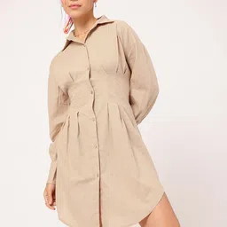 dressberry bizwear DressBerry Eco-Elegance Pleated Shirt-Style Dress-picture-10