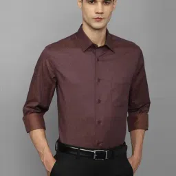 Louis Philippe Gods & Kings Maroon Cotton Regular Fit Printed Shirt-picture-12