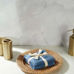 fabindia home Fabindia Nina Blue Cotton 550 GSM Face Towel - Set of 2-picture-19