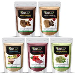 Online Quality Store Set Of 5 Amla Reetha Shikakai Bhringraj & Hibiscus Powder - 180g Each-picture-13