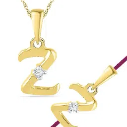 Sri Jagdamba Pearls 92.5 Sterling Silver & 0.1 ct Diamond Rakhi cum Pendant-picture-20