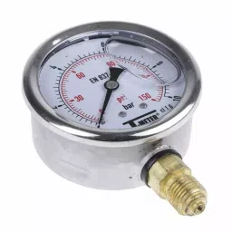 Sferaco G 1/4 Analogue Pressure Gauge 10 bar Bottom Entry 63 mm Outside Diameter With RS Calibration, 1613006 image 2