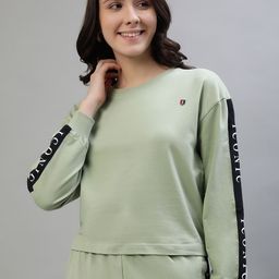 Iconic Women Typography Printed Round Neck Cotton Pullover Sweatshirt-picture-41