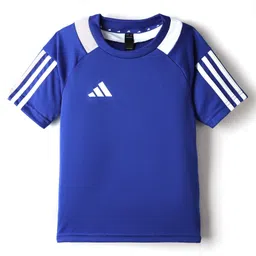 ADIDAS KIDS Knit Half Raglan Sleeves T-Shirt With Tape Detailing - Blue-image-86