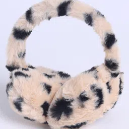 M'andy Woollen Knit Leopard Spots Designed Ear Muffs - Brown-picture-26