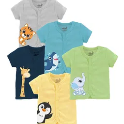 x2o Infants Pack Of 5 Printed Cotton Jhabla JBL_HF_E004_14_P5-picture-16
