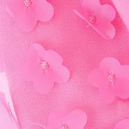 Babyhug Cotton Full Sleeves Sweatshirt with Graphics Sequins & Petal Embroidery with Mesh Sleeves Detailing - Pink image 4