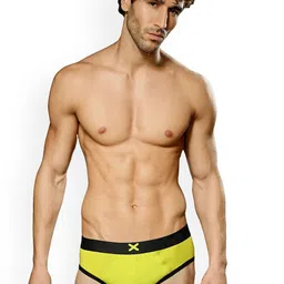 FRENCHIE Men Pack Of 4 Mid Rise Ultrasoft Briefs FR-MI-BF-HYPE-1X5-PO4-LPYLW-S image 2