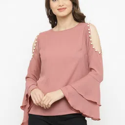 plusS Women Pink Embellished Top-picture-24