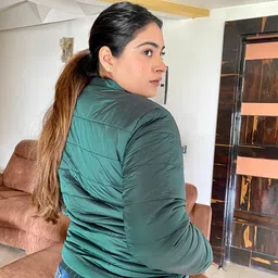 Tokyo Talkies Women Green Padded Jacket-image-30