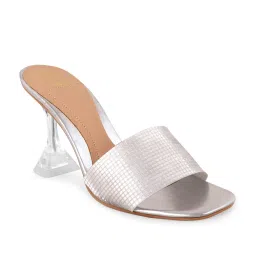 Moda-X Women's Silver Casual Stilettos image 3