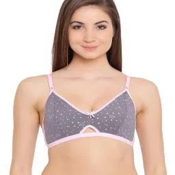 Clovia Grey Non-Wired Non-Padded Full Coverage Bra image 1