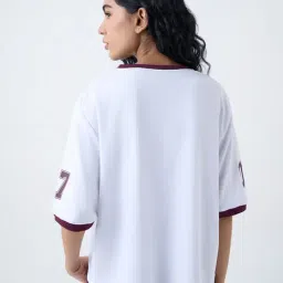 studiofit women Studiofit by Westside White Numerical Printed T-Shirt image 2