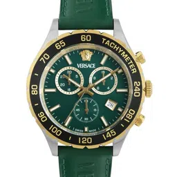 Versace Men Brass Dial & Leather Straps Analogue Watch VEPCA0224-image-32